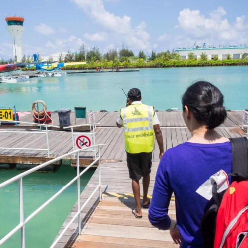 seaplane experience to conrad maldives