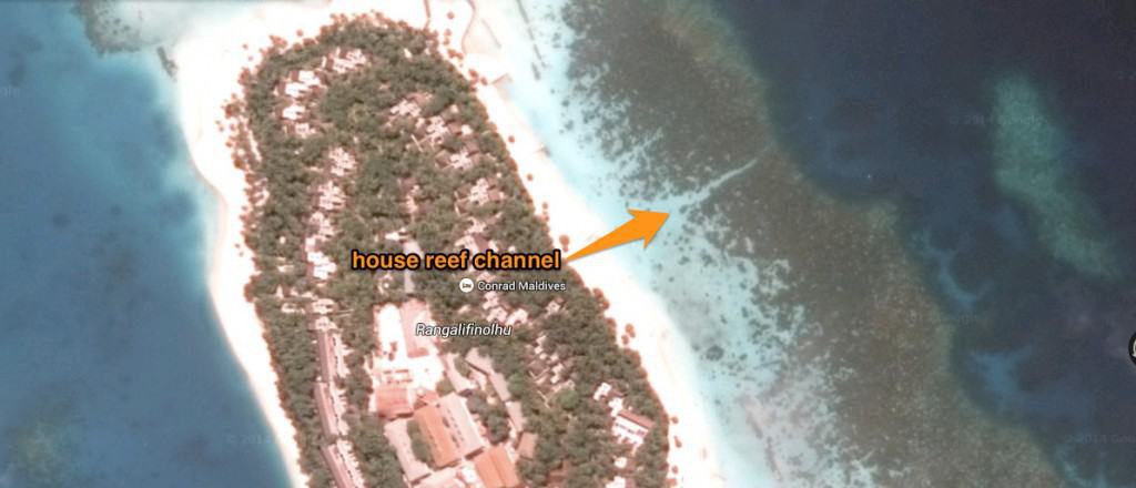 Where to find the house reef channel.