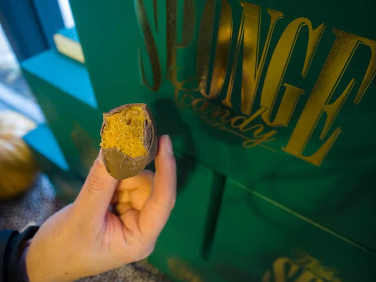 Delicious sponge candy at Watson's Chocolates