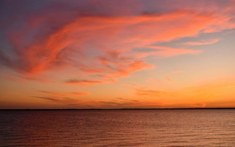 harbor at sunset in buffalo new york