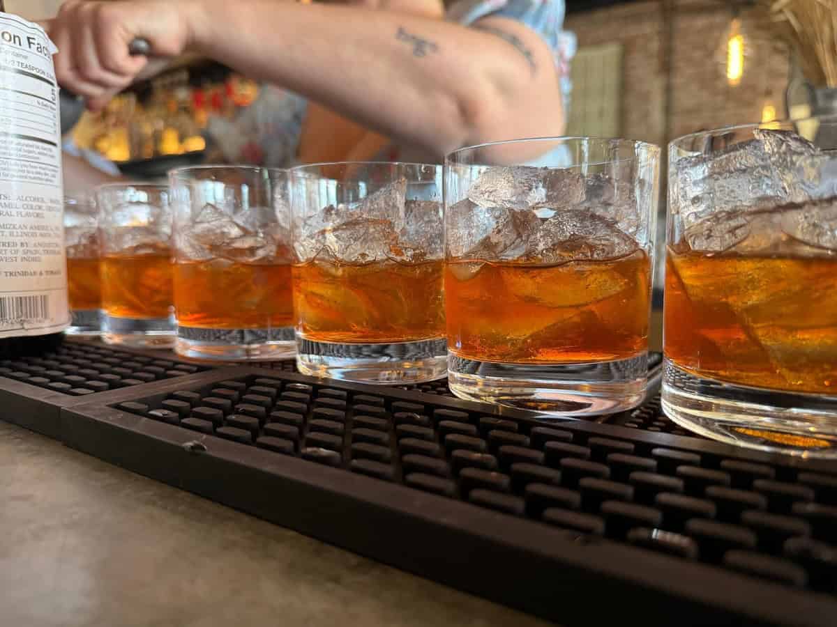 bourbon tasting during the highland food tour