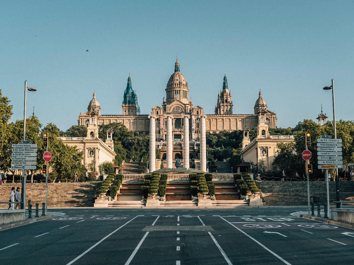 street view of the front of museu nacional d'art de catalunya