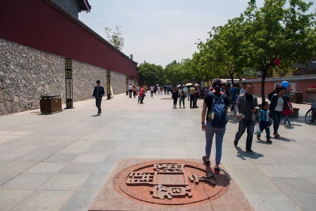 things to do in xi'an walking the pedestrian streets that flank the big wild goose pagoda