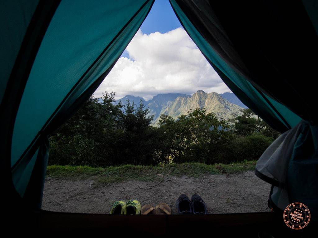 Day 3's campsite was a winner. You don't get views like this from your tent everyday.