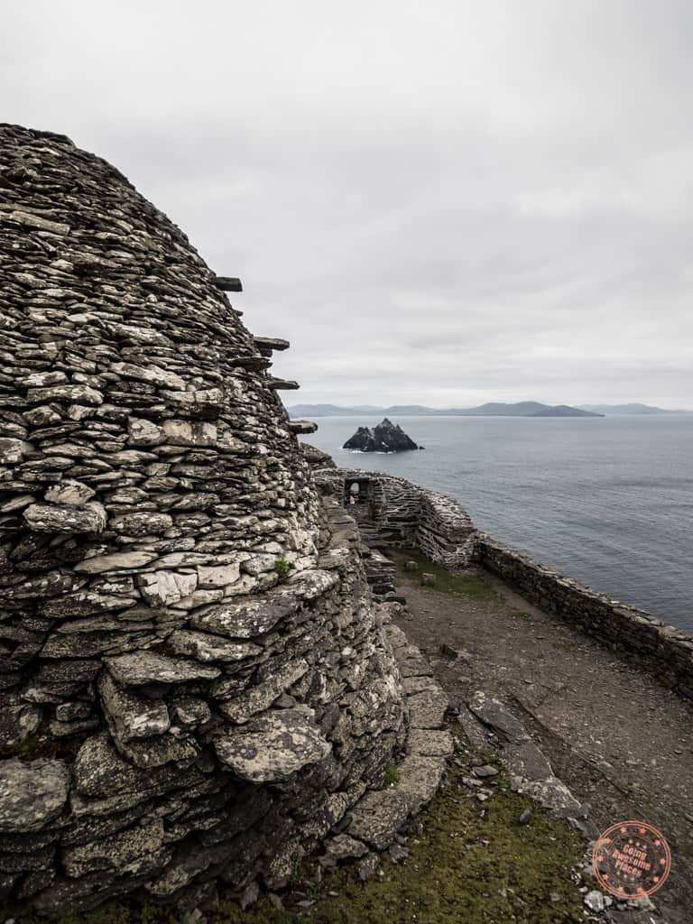 Beehive Hut with Little Skellig Behind