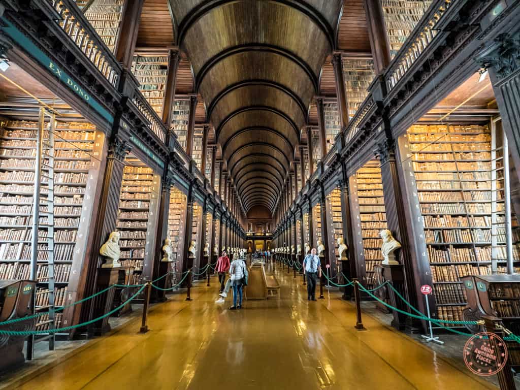 Trinity College Library which also houses the Book of Kells below