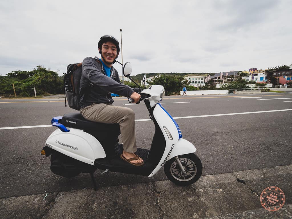 Riding A Scooter in Kenting