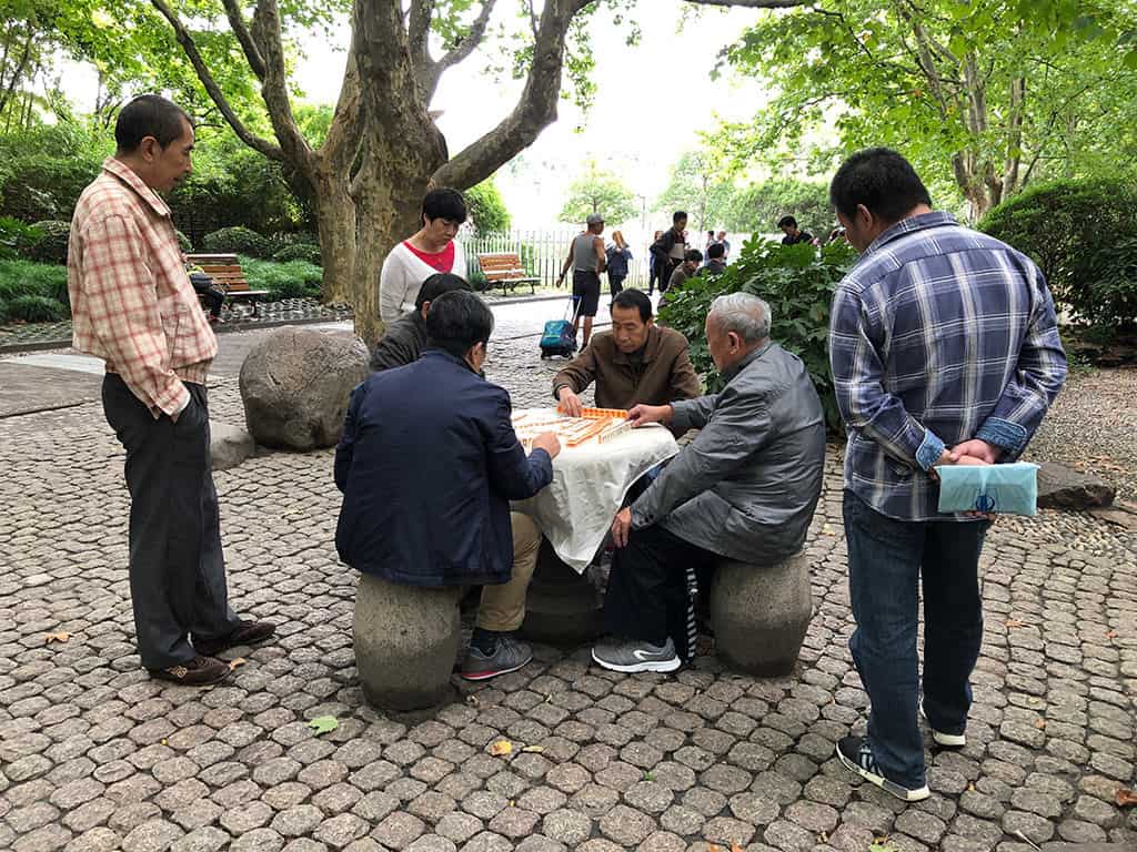 shanghai fuxing park chinese chess
