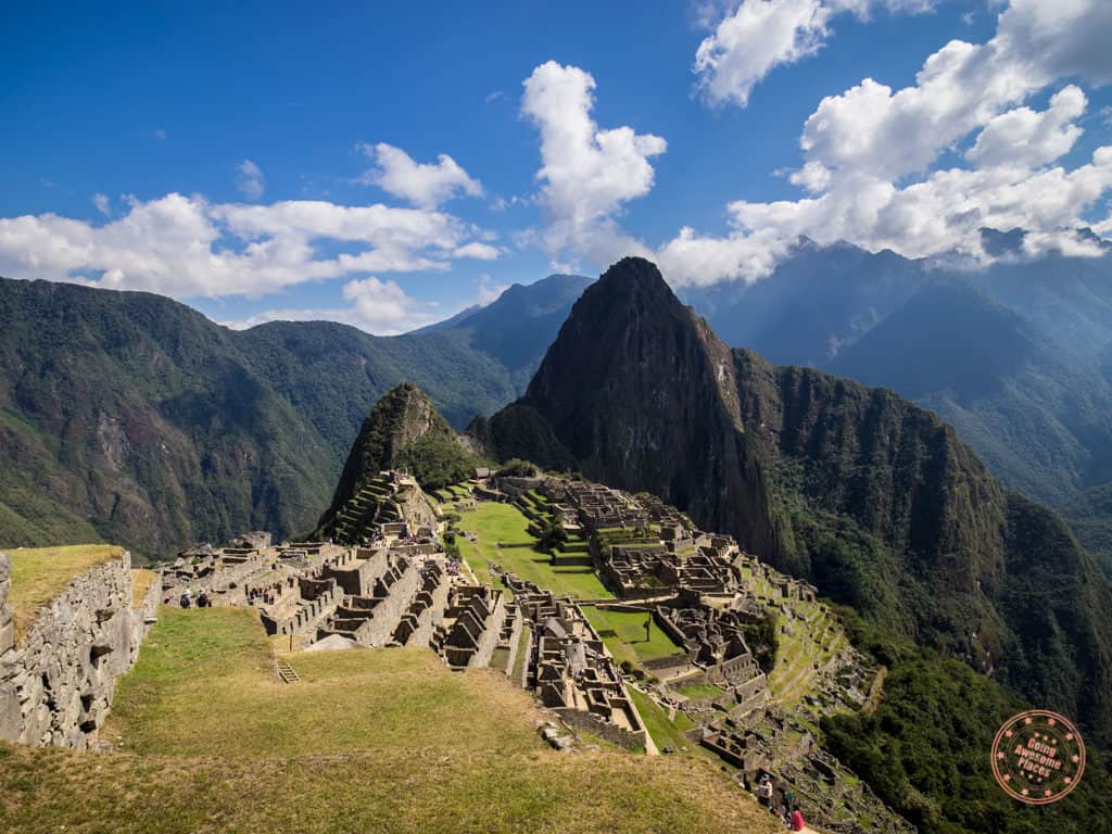 classic photo of machu picchu with huaynu picchu hike in the backdrop