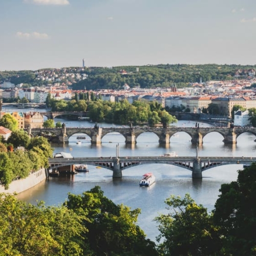 beautiful prague photography of the vltava river from letna park