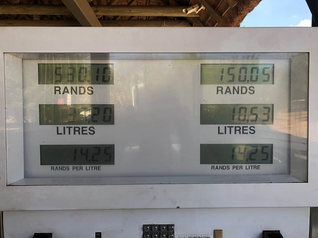 example gas prices in kruger national park south africa travel tip guide