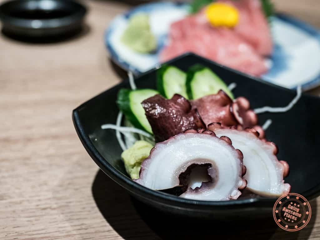 iseya yakitori kichijoji octopus sashimi dish food tour