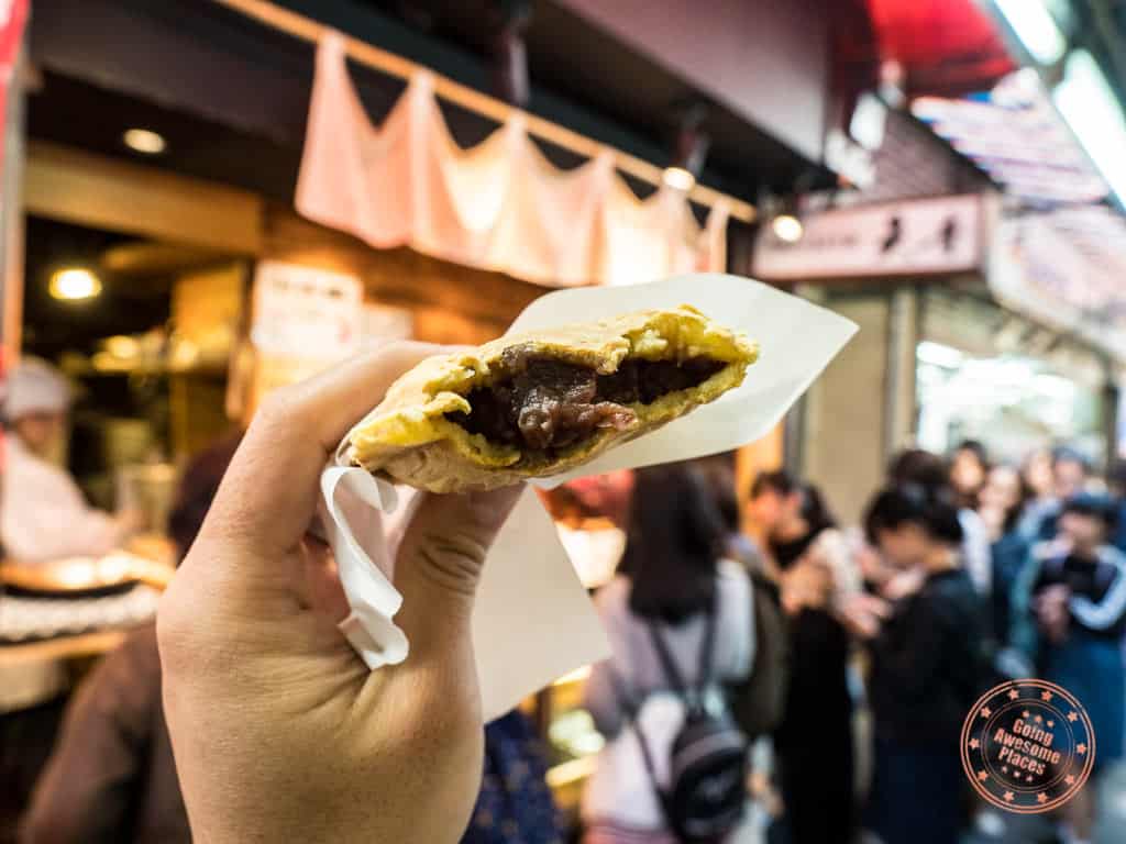 taiyaki red bean filling kichijoji food tour