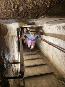climbing inside great pyramid tomb