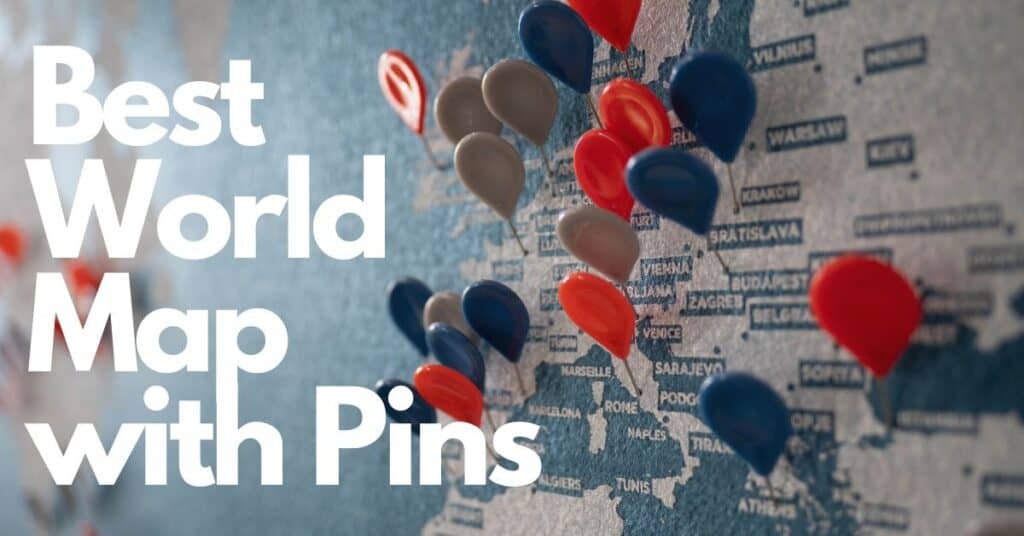 best world map with pins gift for travellers