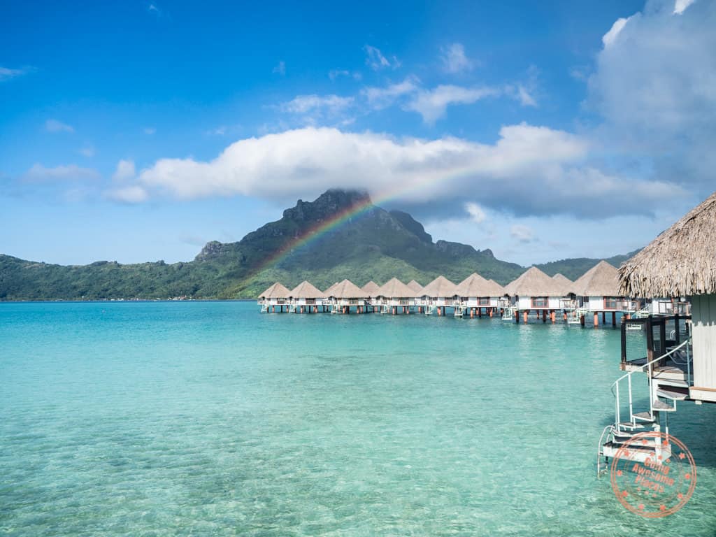 le meridien bora bora overwater bungalows rainbow