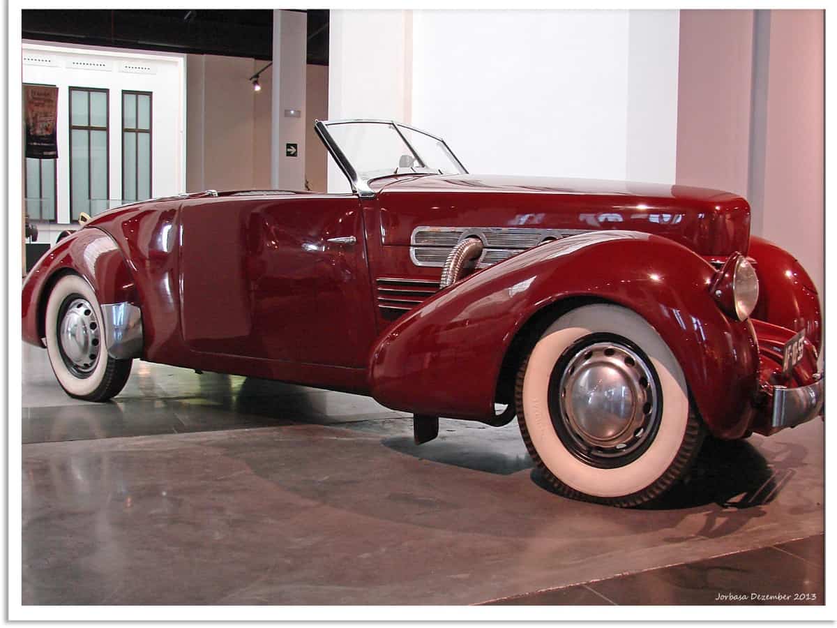 car on display at automobile and fashion museum