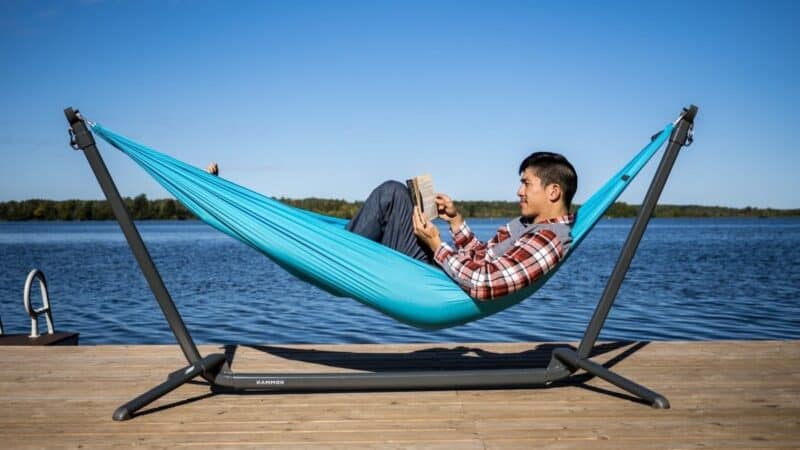 kammok swiftlet portable hammock stand in cottage packing list