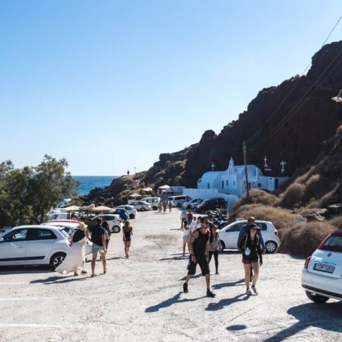 how to rent a car in santorini featured