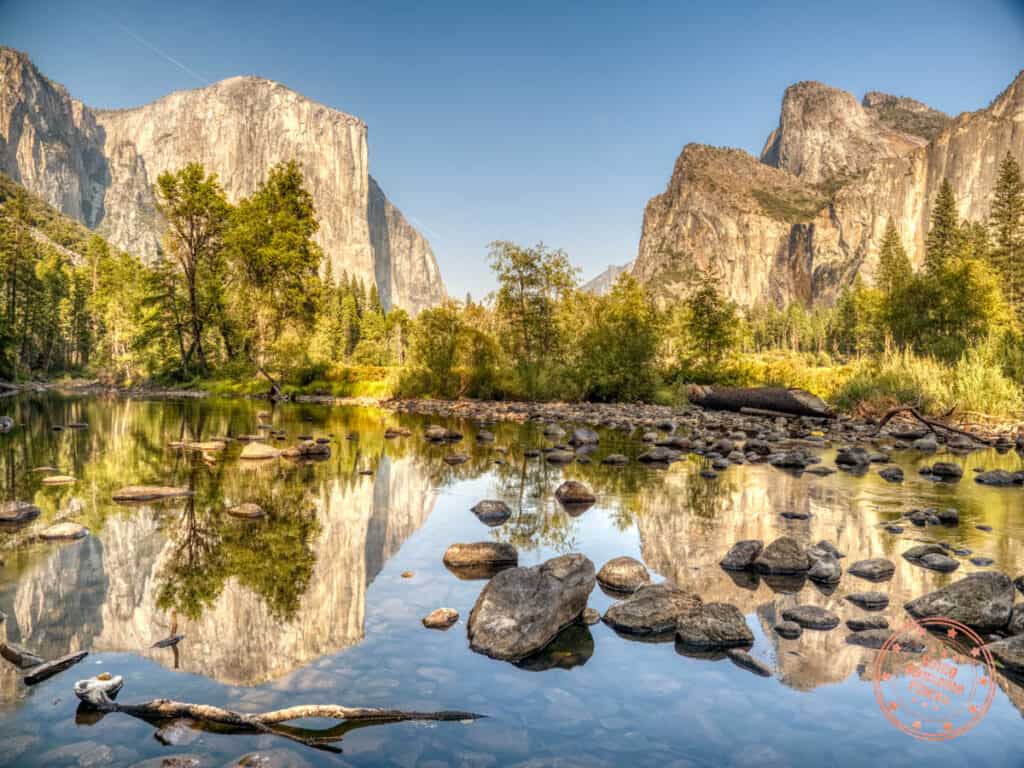 iconic yosemite valley view in norcal road trip