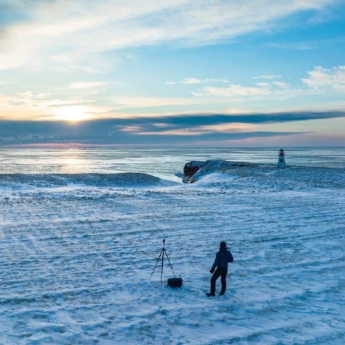 winter extreme cold photography conditions in the magdalen islands quebec canada
