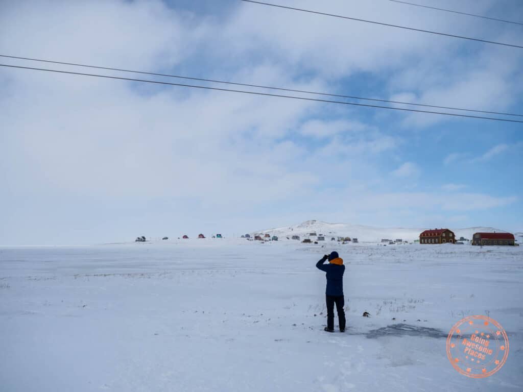 photography location for la petite baie in iles de la madeleine