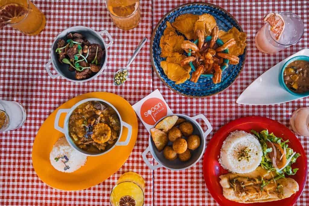 foods of puerto rico on table