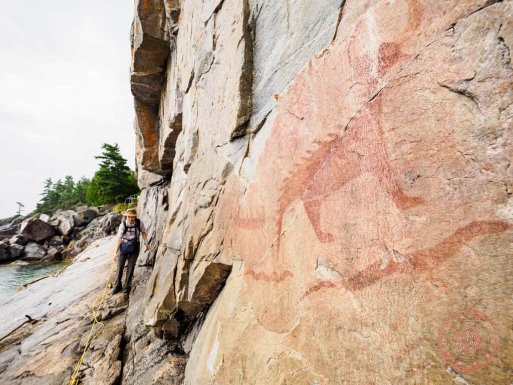 agawa rock pictographs in lake superior provincial park