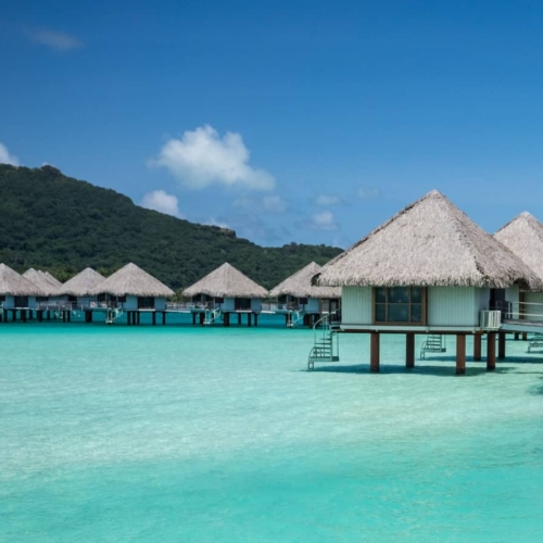 overwater bungalows at best resorts bora bora over the lagoon