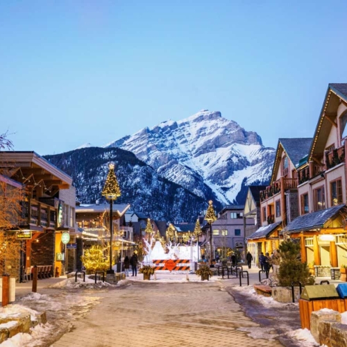 banff in winter featured