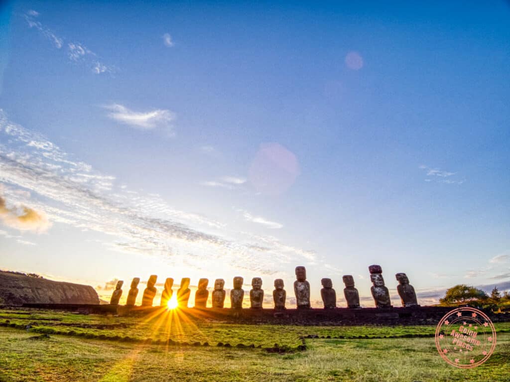 ahu tongariki sunrise experience is one of the best things to do on easter island