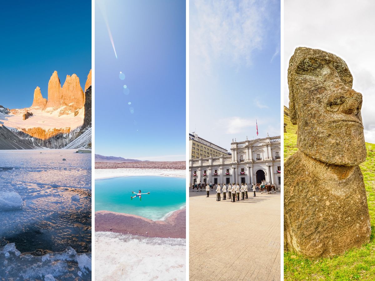 1 month chile itinerary in 4 photos of patagonia atacama santiago and easter island