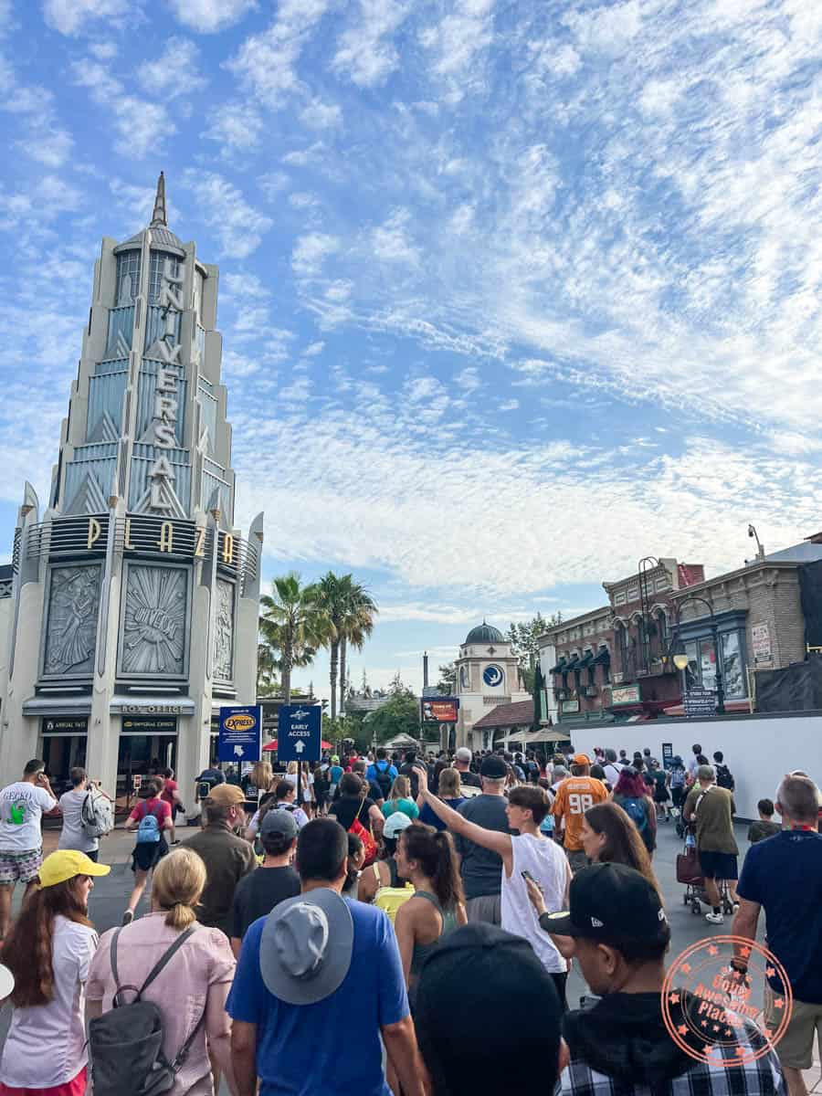 first line during universal studios hollywood openin