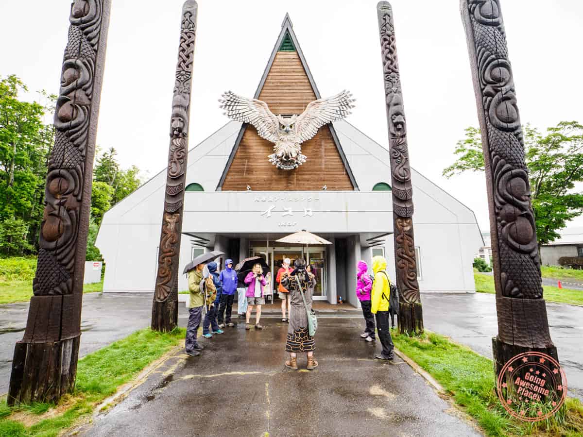 start of the forest time walking tour at the lake akan ainu theater ikor