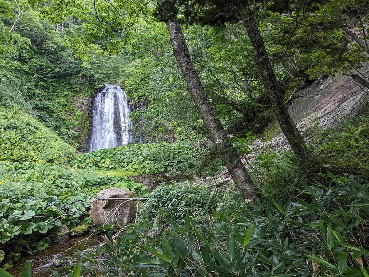 kumagoe waterfall in far east hokkaido