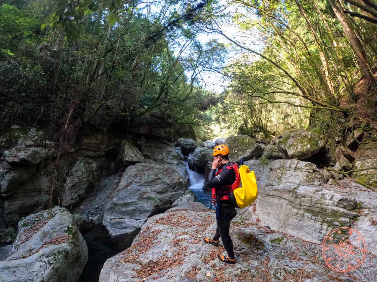 canoyining activity in nakatsu gorge of shikoku