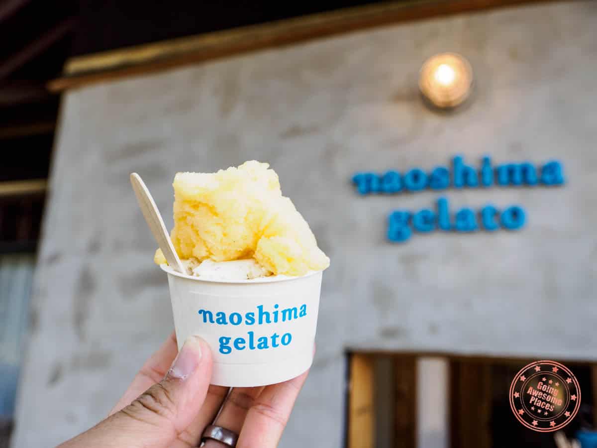 naoshima gelato in honmura