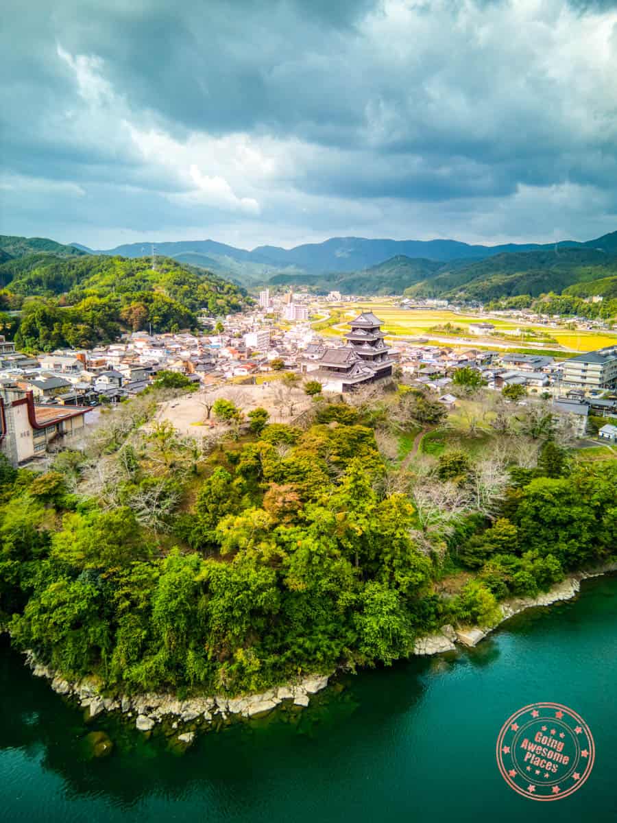 ozu castle within the shikoku landscape