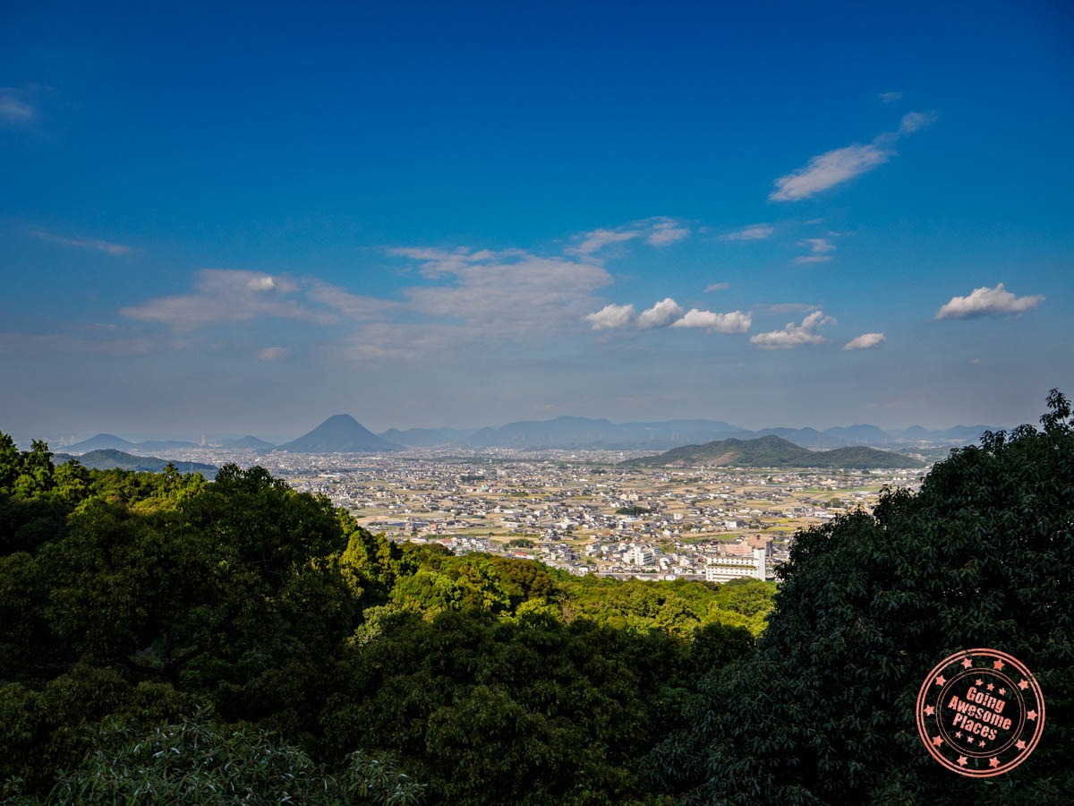 view of sanuki plain from kotohira-gu shrine