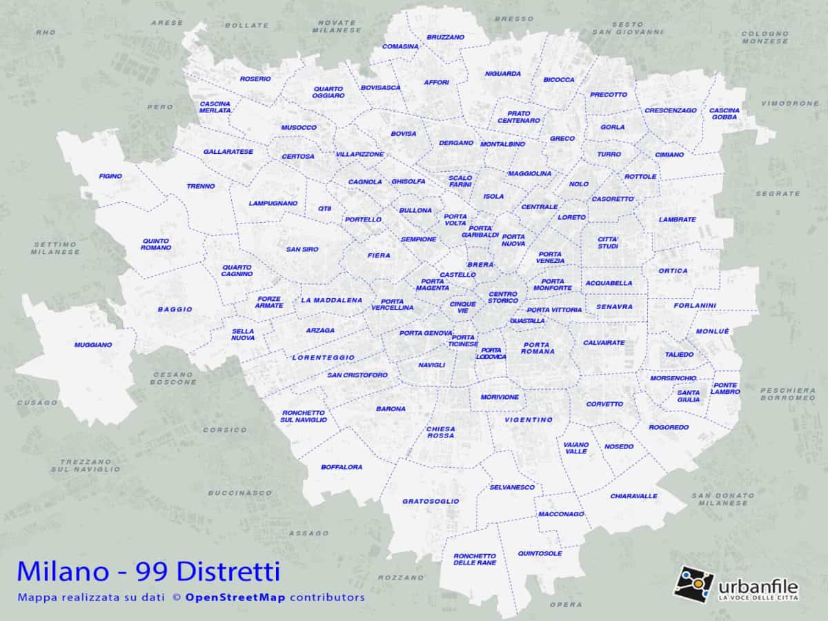 neighborhood map of milan