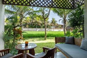 best places to stay in bali adiwana bisma view from porch off suite
