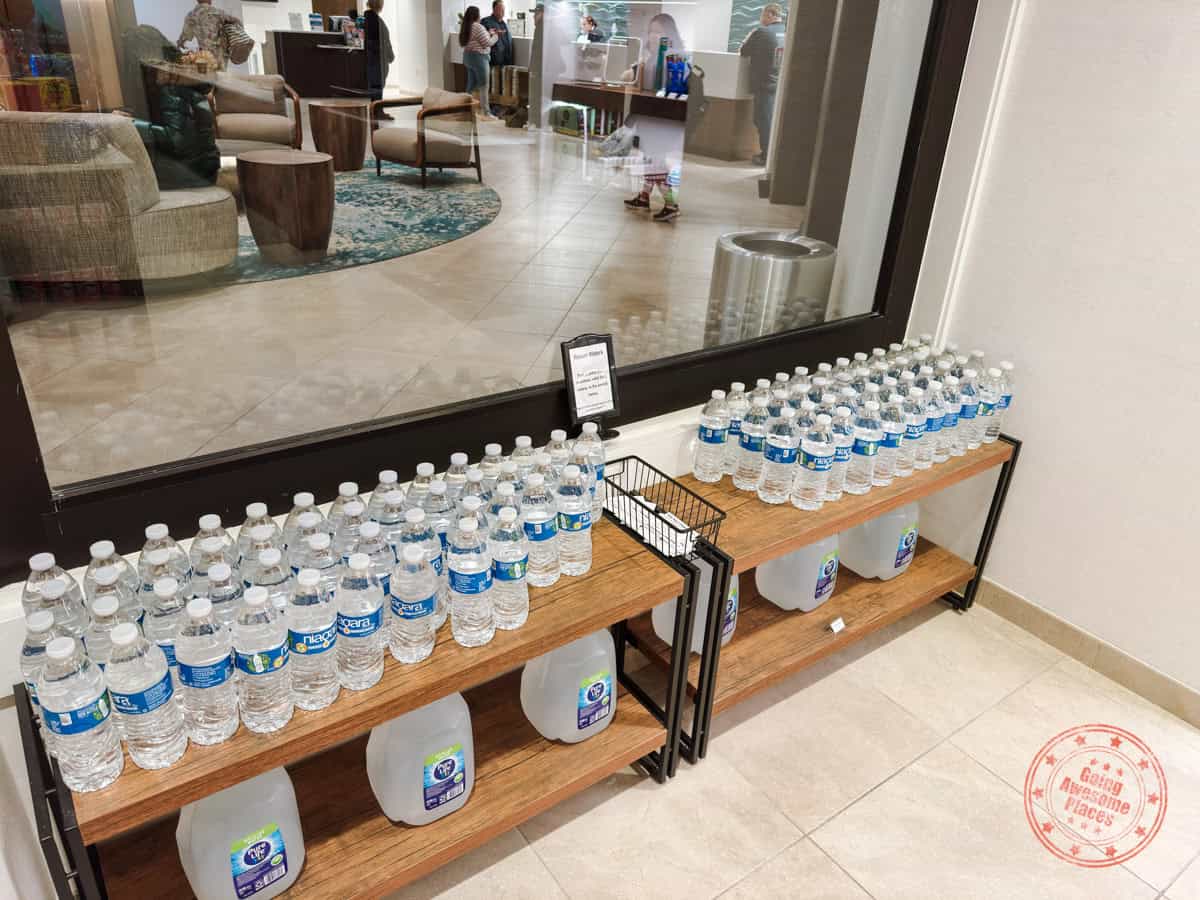 doubletree disney springs free water bottles