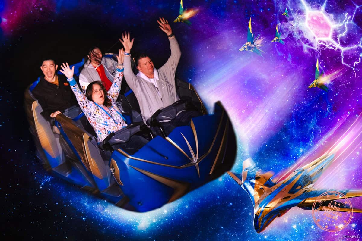guardians of the galaxy cosmic rewind ride photo at epcot