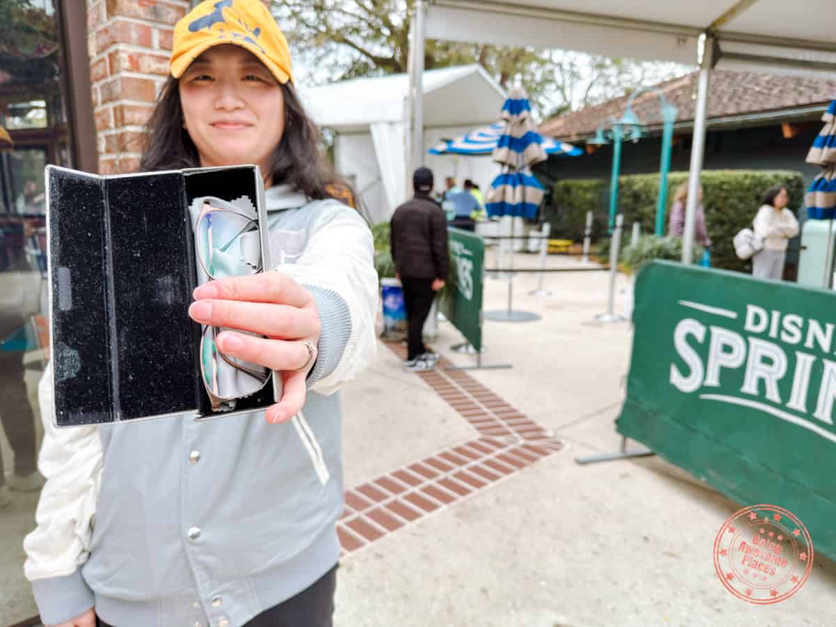 sunglasses case that is a common reason for triggering security screening at disney world