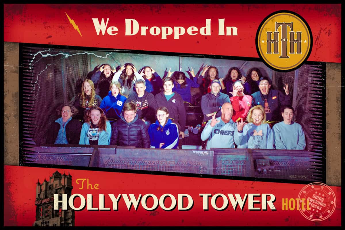 the hollywood tower hotel ride photo