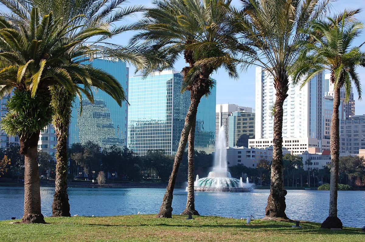 view from lake eola park