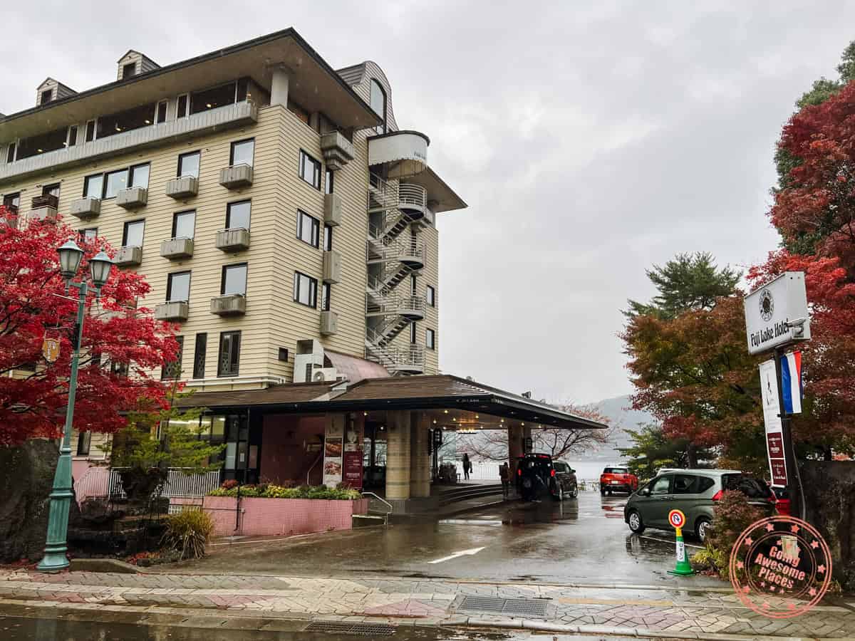 10 Day Japan Itinerary For First Timers - Modern Golden Route fuji lake hotel exterior entrance