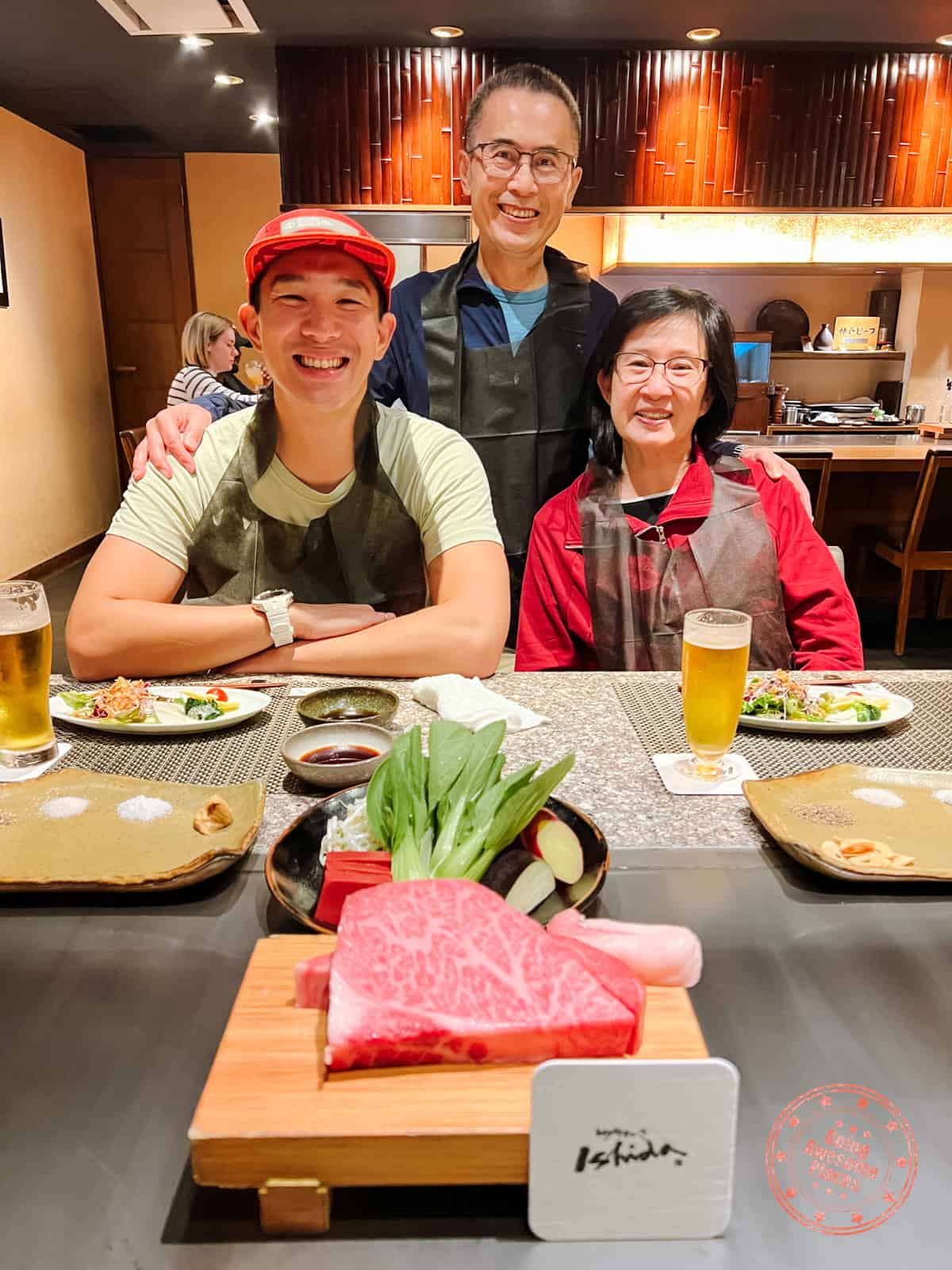 10 Day Japan Itinerary For First Timers - Modern Golden Route kobe beef ishida lunch family photo