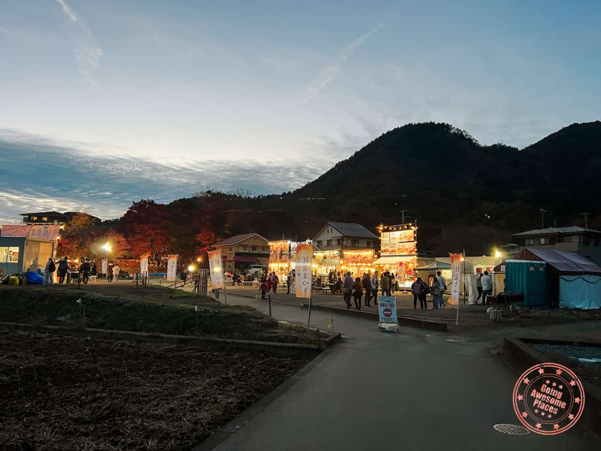 10 Day Japan Itinerary For First Timers - Modern Golden Route momiji autumn leaves festival food vendors