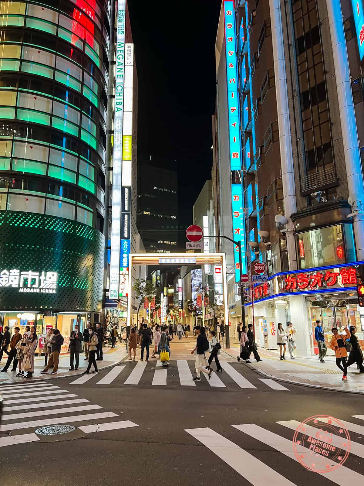 10 Day Japan Itinerary For First Timers - Modern Golden Route shinjuku crosswalk in the evening